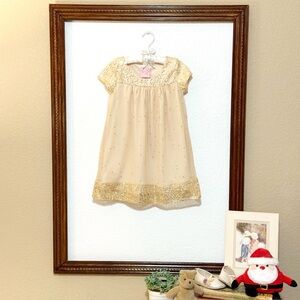 Jessie Girl GUC Girls Gold Party Dress with Sequins. Size 5